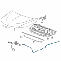 OEM 2019 Chevrolet Malibu Release Cable Diagram - 84100312