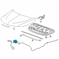 OEM 2016 Chevrolet Malibu Latch Diagram - 23264513