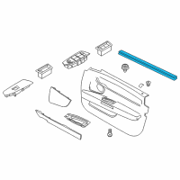 OEM 2014 BMW ActiveHybrid 7 Inner Left Window Channel Cover Diagram - 51-33-7-178-003