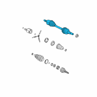 OEM 2006 Pontiac Torrent Front Wheel Drive Shaft Assembly Diagram - 22713653