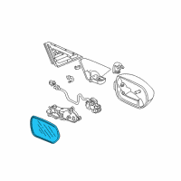 OEM 2000 Honda Insight Mirror, Passenger Side Diagram - 76203-S3Y-A01