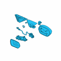 OEM 2004 Honda Insight Mirror Assembly, Driver Side Door (Royal Navy Blue Pearl) (R.C.) Diagram - 76250-S3Y-A01ZG