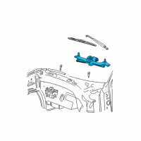 OEM 1998 Lincoln Navigator Motor & Linkage Diagram - YL3Z-17508-AB