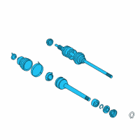 OEM 2000 Toyota Camry Shaft Assembly, Front Drive, Right Diagram - 43410-06180