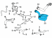 OEM 2020 Cadillac CT4 Heater Hose Diagram - 84778763