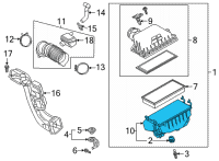 OEM Toyota RAV4 Prime Filter Case Diagram - 17701-25081