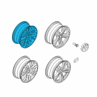 OEM BMW 440i Disc Wheel, Light Alloy, Bright-Turned Diagram - 36-11-6-856-219