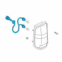 OEM 2003 Infiniti QX4 Socket Assembly Rear Combination Lamp Diagram - 26551-3W700