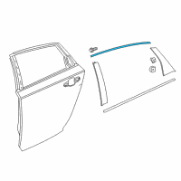 OEM 2020 Honda Accord MOLDING ASSY., L. RR. DOOR SASH Diagram - 72965-TVA-A11