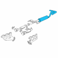 OEM 2003 Ford E-150 Muffler Diagram - F7UZ-5230-AA