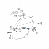 OEM Pontiac Vibe Cable, Rear Side Door Inside Handle Diagram - 19184228