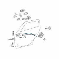 OEM Pontiac Vibe Cable, Rear Side Door Locking Diagram - 19184229