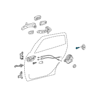 OEM Pontiac Vibe Bolt, Front Side Door Lock Striker Diagram - 19204410