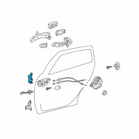 OEM 2010 Pontiac Vibe Hinge, Rear Side Door Upper Diagram - 19184177