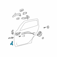 OEM Pontiac Vibe Hinge, Rear Side Door Lower Diagram - 88969844