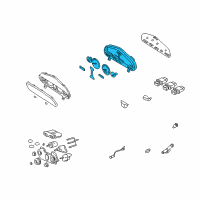 OEM 2004 Hyundai Santa Fe Gauge Assembly-Speedometer & Tacho Diagram - 94210-26070