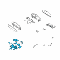 OEM Hyundai Santa Fe Heater Control Assembly Diagram - 97250-26551