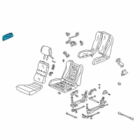 OEM 1991 Acura NSX Switch Assembly, Right Front Seat (Black) Diagram - 35840-SL0-A01ZA