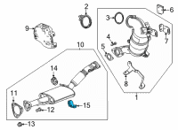 OEM 2021 Chevrolet Trailblazer Front Muffler Insulator Diagram - 42747907