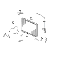 OEM 1997 Honda CR-V Hose, Reserve Tank Diagram - 19103-P72-000