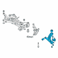 OEM 2021 Hyundai Kona Arm Complete-Front Lower, LH Diagram - 54500-J9000