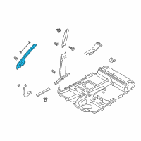 OEM Ford Transit Connect Weatherstrip Pillar Trim Diagram - DT1Z-6103599-BC