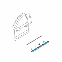 OEM 2009 Hyundai Sonata Moulding-Waist Line Front Door, LH Diagram - 87713-3K500