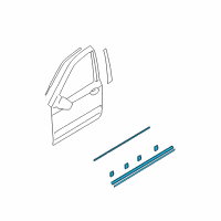 OEM Hyundai Sonata Moulding Assembly-Waist Line Front Door, LH Diagram - 87711-3K500