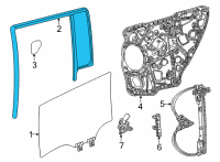 OEM 2022 Jeep Grand Wagoneer WEATHERST-REAR DOOR GLASS RUN Diagram - 68406340AF