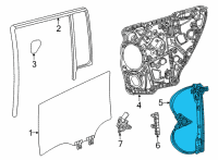 OEM 2022 Jeep Wagoneer REAR DOOR WINDOW Diagram - 68565744AA