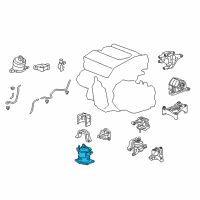 OEM 2013 Honda Accord Rubber Assy., FR. Engine Mounting Diagram - 50830-TE1-A52