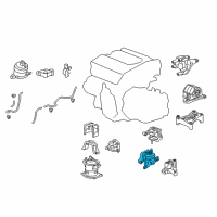 OEM 2014 Honda Accord Rubber Assy., Transmission Mounting (Upper) Diagram - 50870-T3M-A11