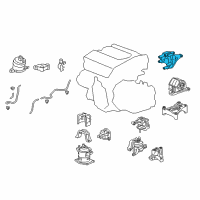 OEM Honda Accord Bracket, RR. Engine Mounting Diagram - 50610-TE1-A50