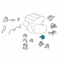 OEM Honda Accord Rubber Assy., Transmission Mounting (Lower) Diagram - 50850-T3M-A11