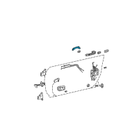 OEM 2006 Toyota Prius Handle, Outside Diagram - 69210-33080-D6