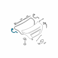 OEM 2011 Nissan Versa Hinge Assembly - Trunk Lid, LH Diagram - 84401-ED430