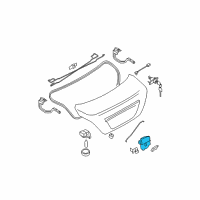 OEM 2008 Nissan Versa Trunk Lid Lock Assembly Diagram - 84631-EM40A