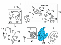 OEM 2021 Kia Sorento Cover-Dust Rr, LH Diagram - 58243P2000