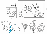 OEM 2022 Hyundai Santa Fe SENSOR ASSY-ABS REAR WHEEL, LH Diagram - 58950-S2AJ0