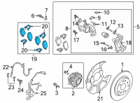 OEM 2022 Kia Carnival Pad Kit-Rear Disc Br Diagram - 58302P2A30