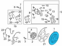 OEM Kia Sorento Disc Assembly-Rr Brake Diagram - 58411R5000