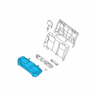 OEM 2012 Nissan Sentra Cushion Assembly Rear Seat Diagram - 88300-ZT50E