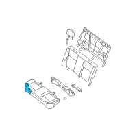 OEM Nissan Sentra Pad & Frame Assy-Cushion, Rear Seat RH Diagram - 88305-ET00A