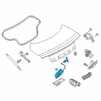 OEM 2017 Ford Mustang Latch Diagram - FR3Z-5443200-B