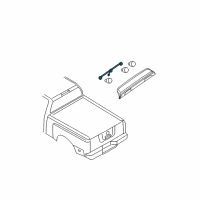 OEM 2011 Nissan Titan High Mounting Stop Lamp Socket Assembly Diagram - 24169-7S200