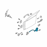 OEM 2011 Kia Forte Front Door Latch & Actuator Assembly, Left Diagram - 813101M010