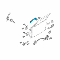 OEM 2013 Kia Forte Door Outside Handle Assembly Diagram - 826511M020