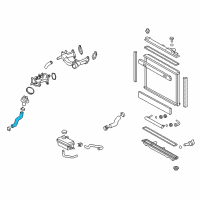 OEM Lexus LS460 Hose, Radiator, NO.2 Diagram - 16572-38101