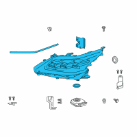 OEM 2021 Lexus LX570 Headlamp Unit With Gas Diagram - 81185-60K71