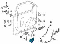 OEM GMC Yukon XL Lock Assembly Diagram - 13533618